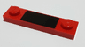 Plate, Modified 1 x 4 with 2 Studs without Groove with Black Rectangle Pattern