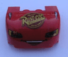 Vehicle, Mudguard 3 x 4 x 1 2/3 Curved with Front with Headlights, Open Mouth Grille, Lightning Bolts and 'Rust-eze' Pattern