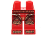 Hips and Legs with Belt, Armor with Scales and Gold Lion Knee Pads Pattern