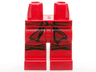 Hips and Legs with Black and Dark Red Belt and Sash and Knee Straps Pattern
