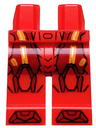 Hips and Legs with Orange and Gold Circuitry and Dark Red Armor, Knee Pads and Boots Pattern