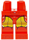Hips and Legs with Yellow Thigh Armor with Black Outlines, Silver Highlights and Dark Red Boot Tips Pattern