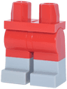 Hips and Legs with Molded Light Bluish Gray Lower Legs / Boots Pattern