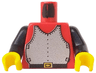 Torso Castle Silver Breastplate Armor, Black Belt with Yellow Buckle Pattern / Black Arms / Yellow Hands