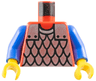 Torso Castle Silver Scale Mail Armor Pattern / Blue Arms / Yellow Hands