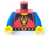 Torso Castle Dragon Knights Dragon Face on Shield Pattern / Blue Arms / Yellow Hands