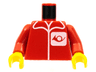 Torso Post Office Worker, Suit and Horn Logo Pattern / Red Arms / Yellow Hands