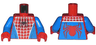Torso Spider-Man Costume 1 Blue Pattern / Blue Arms / Red Hands