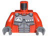 Torso Exo-Force Dark Gray Body Armor with Four Stars Pattern / Red Arms / Dark Bluish Gray Hands