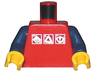Torso Gravity Games with 3 White & Silver Logos Pattern / Dark Blue Arms / Yellow Hands