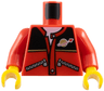 Torso Jacket with Zippers, Black Top, Classic Space Logo, White Undershirt Pattern / Red Arms / Yellow Hands