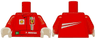 Torso Racers Ferrari Front, White Streak Back (Stickers) with F. Massa Name Pattern / Red Arms / White Hands