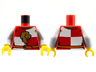 Torso Castle Kingdoms Lion Head Quarters with Belt Front and Back Pattern / Light Bluish Gray Arms / Yellow Hands