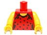Torso Female Bodice with Black Dots Pattern / Yellow Arms / Yellow Hands