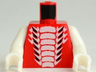 Torso Ninjago Snake with White and Small Black Scales Pattern / White Arms / White Hands