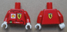 Torso Racers Ferrari front, Ferrari Logo back (Stickers) with F. Massa Name Pattern / Red Arms / White Hands
