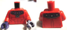 Torso Muscles Outline with Dark Purple and Silver Collar Pattern / Red Arms / Dark Purple Hands