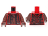 Torso Monster Fighters with Suspenders over Torn Shirt Pattern / Reddish Brown Arms / Reddish Brown Hands