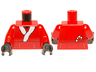 Torso Santa Jacket with Belt and Candy Cane Pattern (Santa Darth Maul) / Red Arms / Black Hands