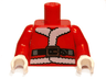 Torso Santa Jacket with Fur and Black Belt Pattern / Red Arms / White Hands