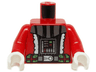 Torso Santa Jacket with White Trim and SW Darth Vader Pattern / Red Arms / White Hands