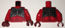 Torso Nexo Knights Female Armor Chest Plate and Dark Red Spots Pattern / Red Arms / Dark Red Hands