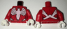 Torso Spider-Girl White Spider Wraparound Pattern / Red Arms / White Hands
