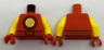 Torso Black Belt Outline and Yellow Circle Arc Reactor Pattern (Iron Man) / Yellow Arms / Red Hands