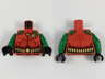 Torso Body Armor, Green Shoulders, Yellow 'R' Logo and Utility Belt Pattern / Green Arms / Black Hands