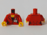 Torso Female Suit Jacket with Pinstripes and Buttons, Gold Necklace, Black Shirt, and ID Badge Pattern / Red Arms / Yellow Hands