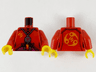 Torso Robe with Medallion on Chain, Tassel and Dark Pink Belt Pattern / Red Arms / Yellow Hands