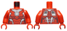 Torso Female Armor, White Arc Reactor and Silver Plates Pattern (Rescue) / Red Arms / Red Hands