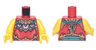 Torso Robe with Gold and Dark Turquoise Collar, Lavender Pointed Scales, Knot on Back Pattern / Yellow Arms / Yellow Hands
