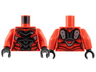 Torso Female Armor, Black Chest, Red Ribbing, Silver Trim Pattern / Red Arms / Black Hands