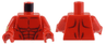 Torso Bare Chest with Pearl Dark Gray and Dark Red Muscles Outline Pattern / Red Arms with Gold Cuffs Pattern / Red Hands