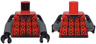 Torso Armor, Black Stripes, Gold Diamonds (Bat Lord Tunic) Pattern / Dark Bluish Gray Arms with Black Armor Pattern / Black Hands