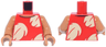 Torso Hawaiian Dress with Tan Palm Leaves, Medium Nougat Neck Pattern / Medium Nougat Arms / Medium Nougat Hands