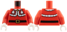 Torso Dress with White Fur Trim, Collar, and Tassels, Black Belt with Gold Buckle Pattern / Red Arms / White Hands