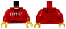 Torso Hoodie with Black Drawstrings and Stitching, White Ferrari Logo and Undershirt, Dark Bluish Gray Pants Pattern / Red Arms / Yellow Hands