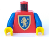 Torso Castle Crusaders Gold Lion Shield Pattern / Blue Arms / Yellow Hands