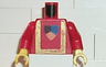 Torso Castle Classic Vest w/ Gold, Shield Tri-Colored Pattern / Red Arms / Yellow Hands