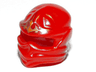 Minifigure, Headgear Ninjago Wrap Type 1 with Dark Red, Gold and Orange Flames Fire Energy Pattern