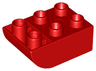 Duplo, Brick 2 x 3 Slope Curved Inverted