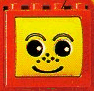 Duplo, Brick 2 x 4 x 3 with Face with Freckles in Yellow Drum