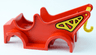Duplo Car Body Truck with Crane Pattern (Fits over Car Base 2 x 6) with Yellow Duplo Hook Long with Cross Bar