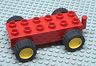 Duplo Car Base 2 x 6 Pullback Motor with Yellow Wheels, Black Tires