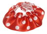 Duplo Wear Cloth Skirt Satin with Large White Polka Dots Pattern, Knee Length (18mm)