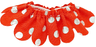 Duplo Wear Cloth Skirt, Child Size, Scalloped with Silver Polka Dots Pattern