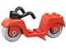 Fabuland Scooter with Black Handlebars and Light Gray Wheels