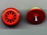 Train Wheel Spoked for Motor with Light Gray Train Rim for 4.5V & 12V Locomotive Wheels (wheel2a / trainrim)